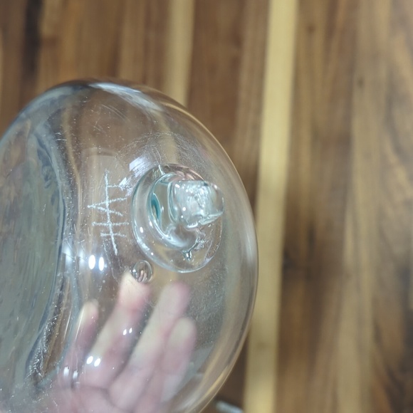 Handmade glass wall mounted aquarium or vase with hook - Picture 6 of 7